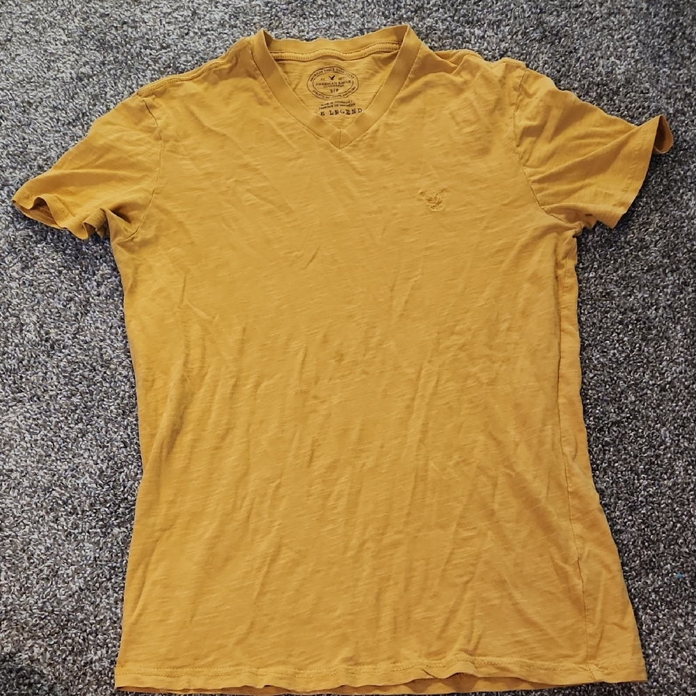 Yellow V-Neck Men's Top